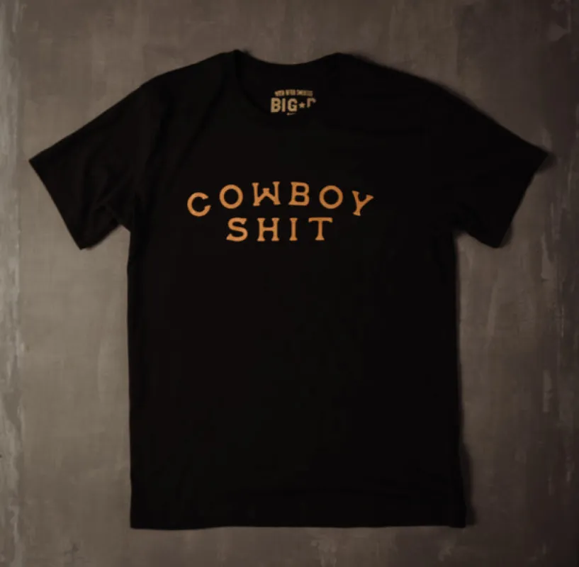 Classic Cowboy S#*t T-Shirt - Black sold by Cave and Post