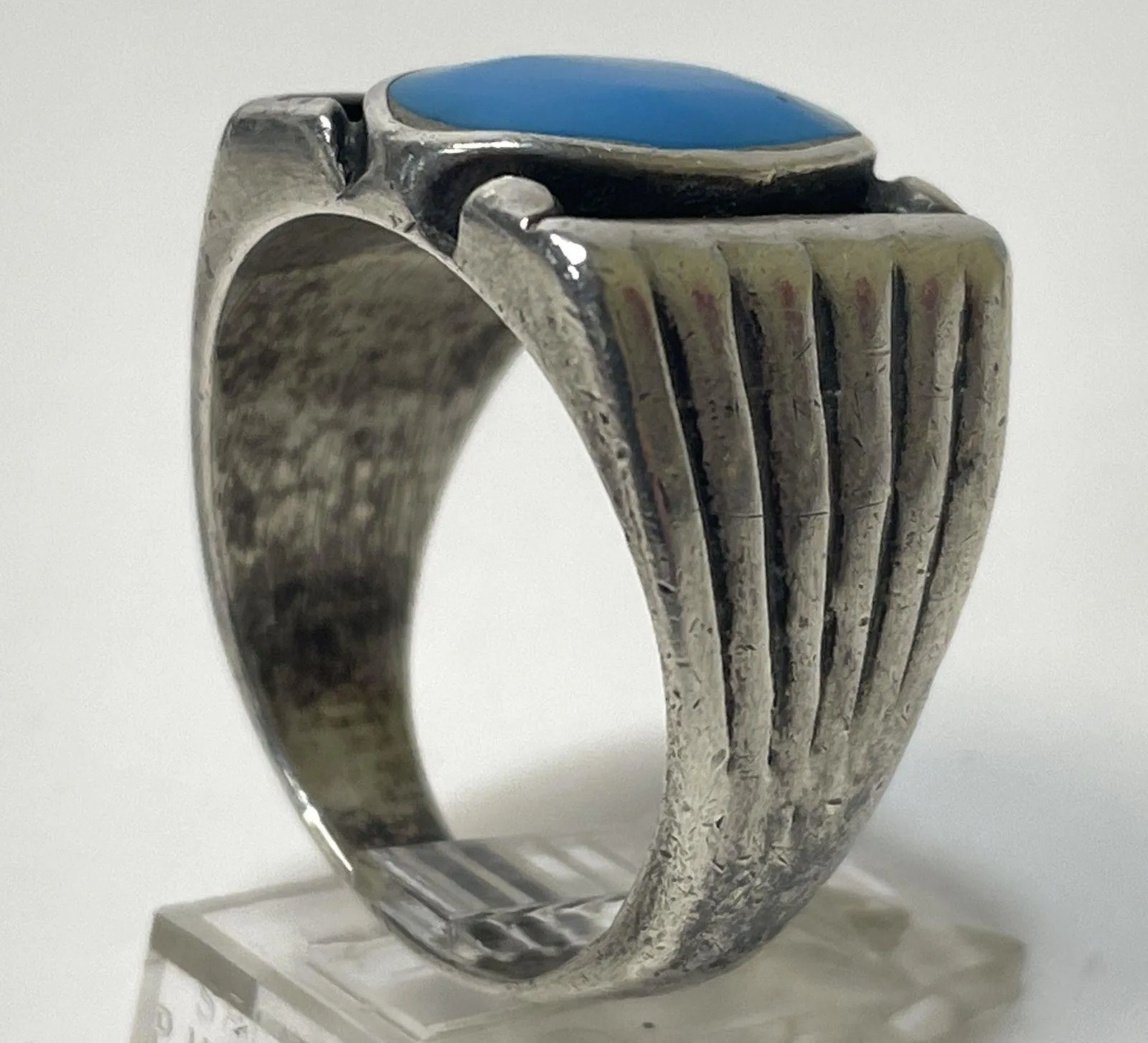 Vintage Turquoise and Sterling Ring sold by Cave and Post product image thumbnail 3