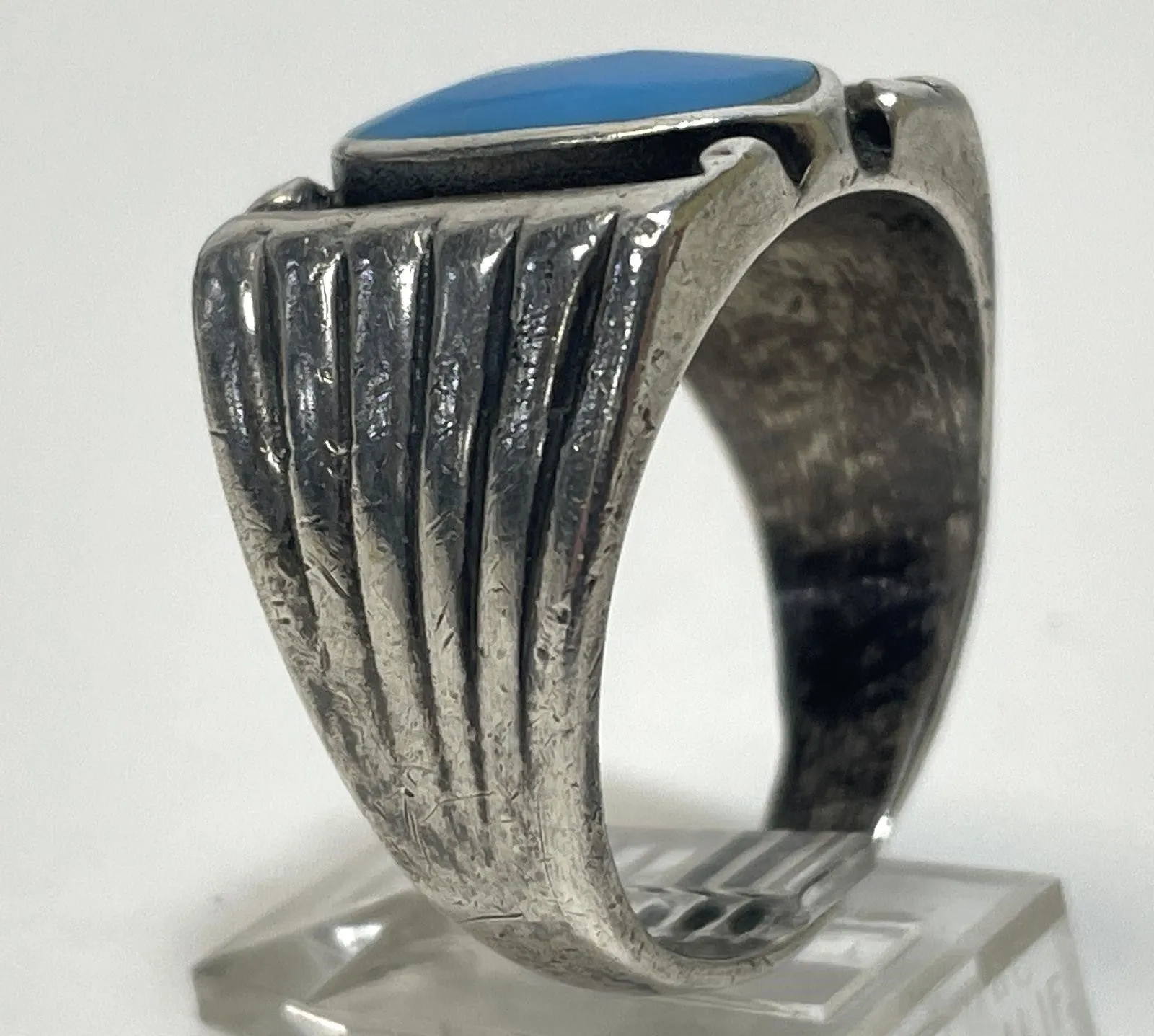 Vintage Turquoise and Sterling Ring sold by Cave and Post product image thumbnail 2