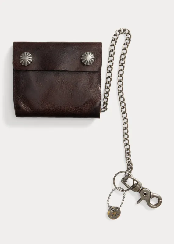 RRL Leather Chain Wallet sold by Cave and Post