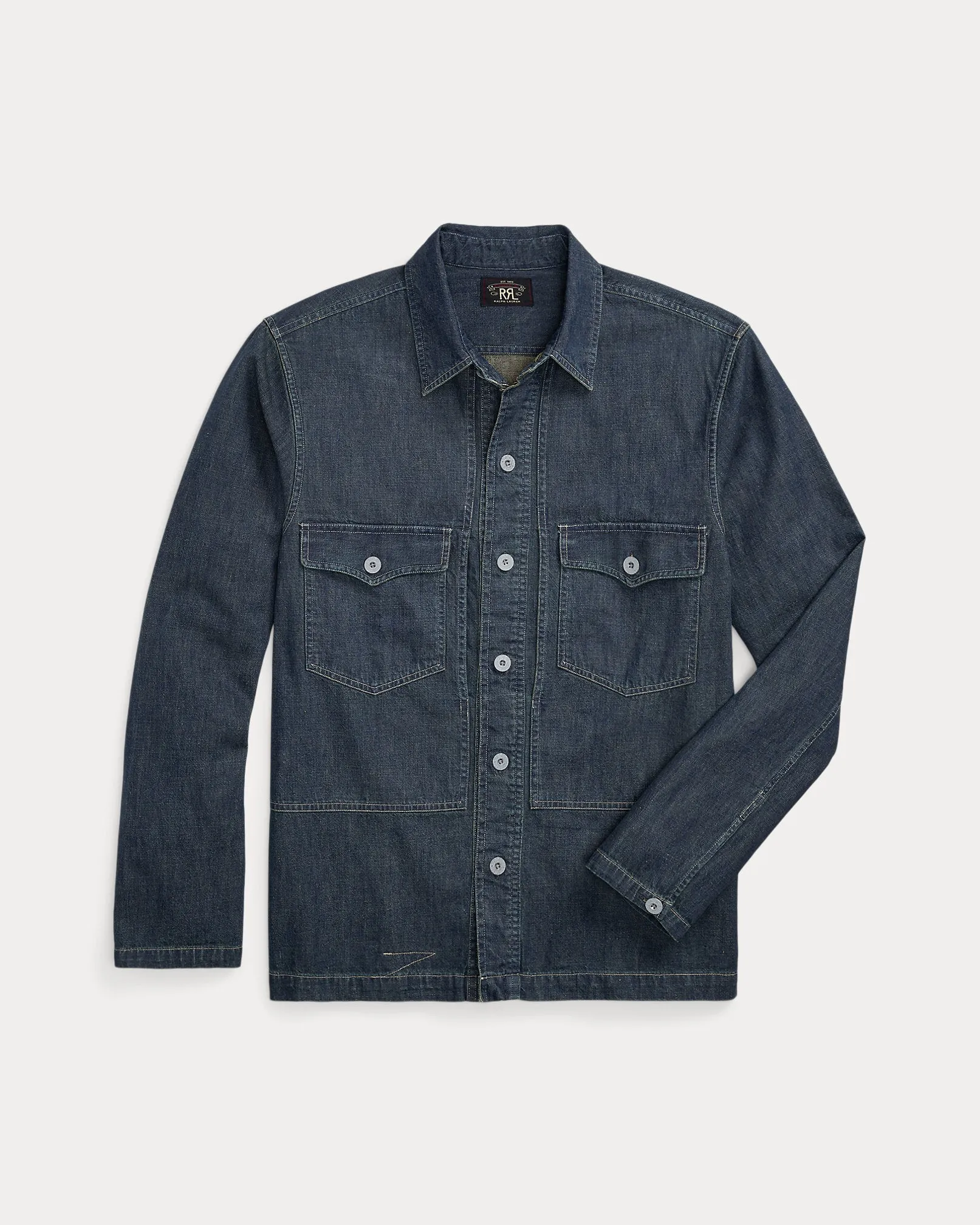 RRL Indigo Denim Overshirt sold by Cave and Post