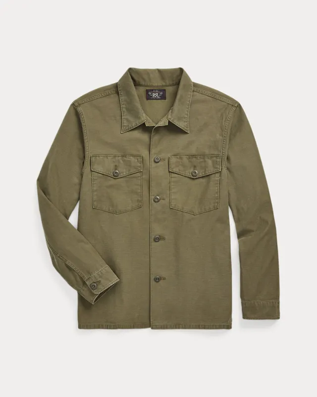 RRL Reverse-Sateen Overshirt sold by Cave and Post