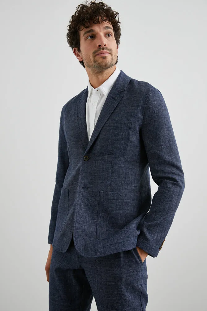 Idris Blazer - Dark Navy Melange sold by Cave and Post