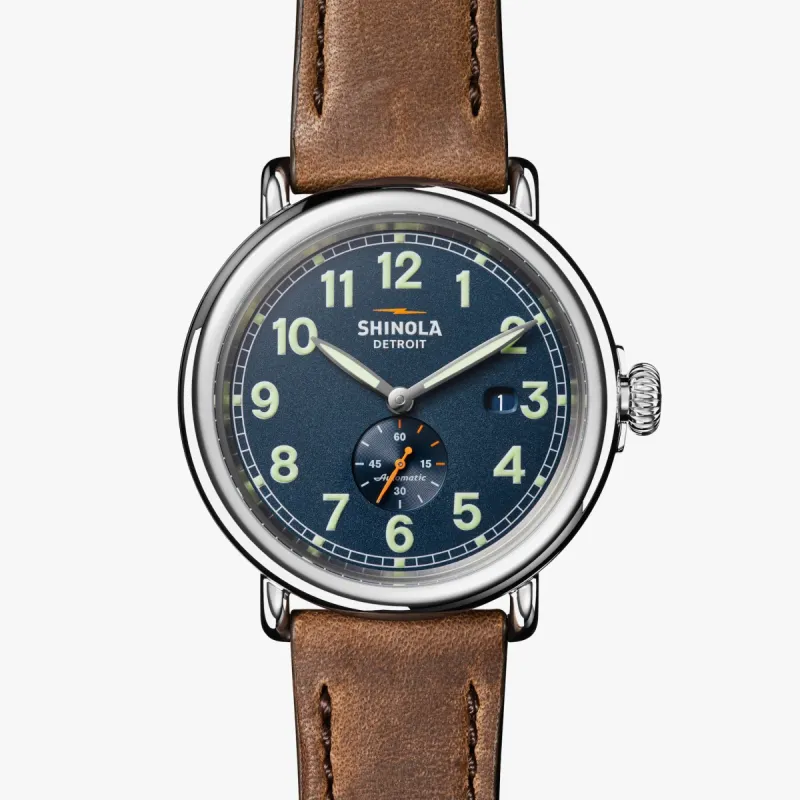 THE RUNWELL AUTOMATIC 45MM - MIDNIGHT BLUE sold by Cave and Post