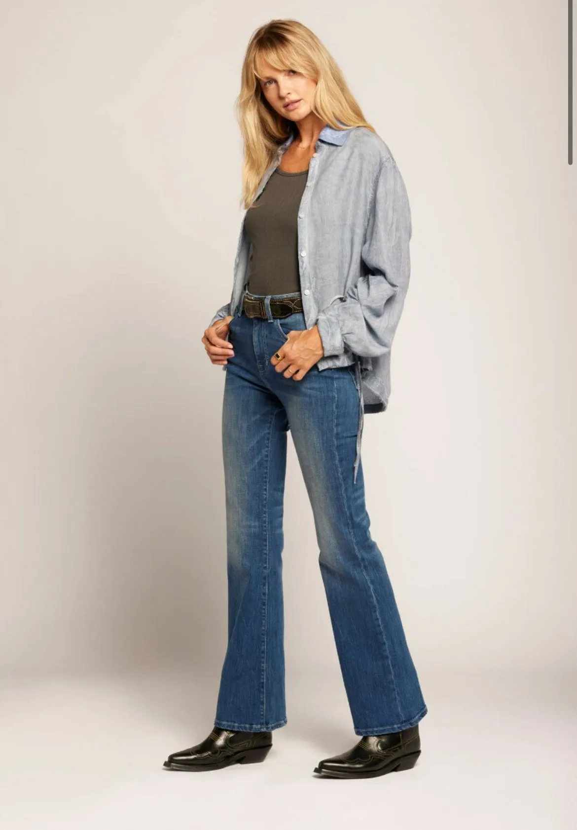 THE BELOVED LONG SLEEVE SHIRT - MAYA BLUE sold by Cave and Post product image thumbnail 3