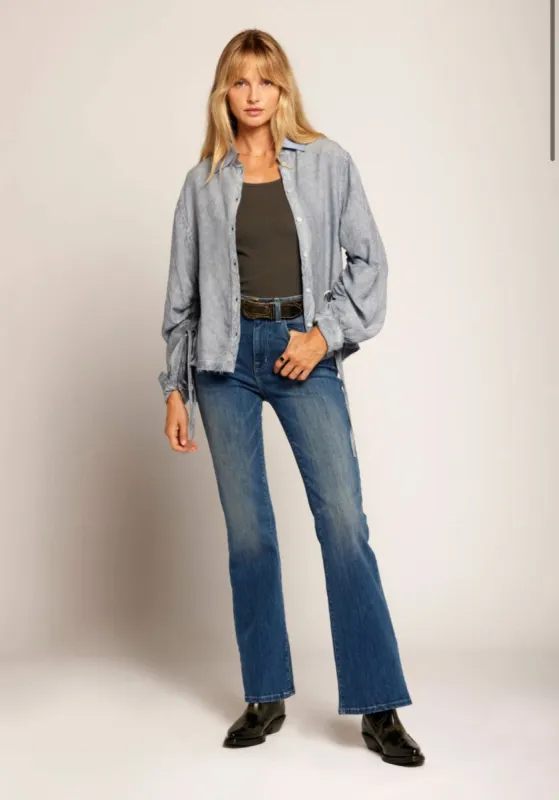 THE BELOVED LONG SLEEVE SHIRT - MAYA BLUE made by Current/Elliott