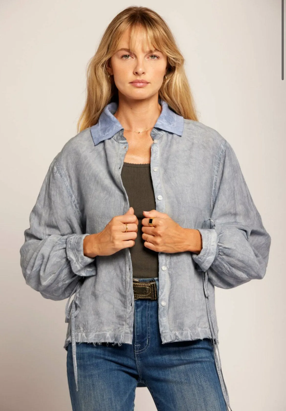 THE BELOVED LONG SLEEVE SHIRT - MAYA BLUE sold by Cave and Post product image thumbnail 4