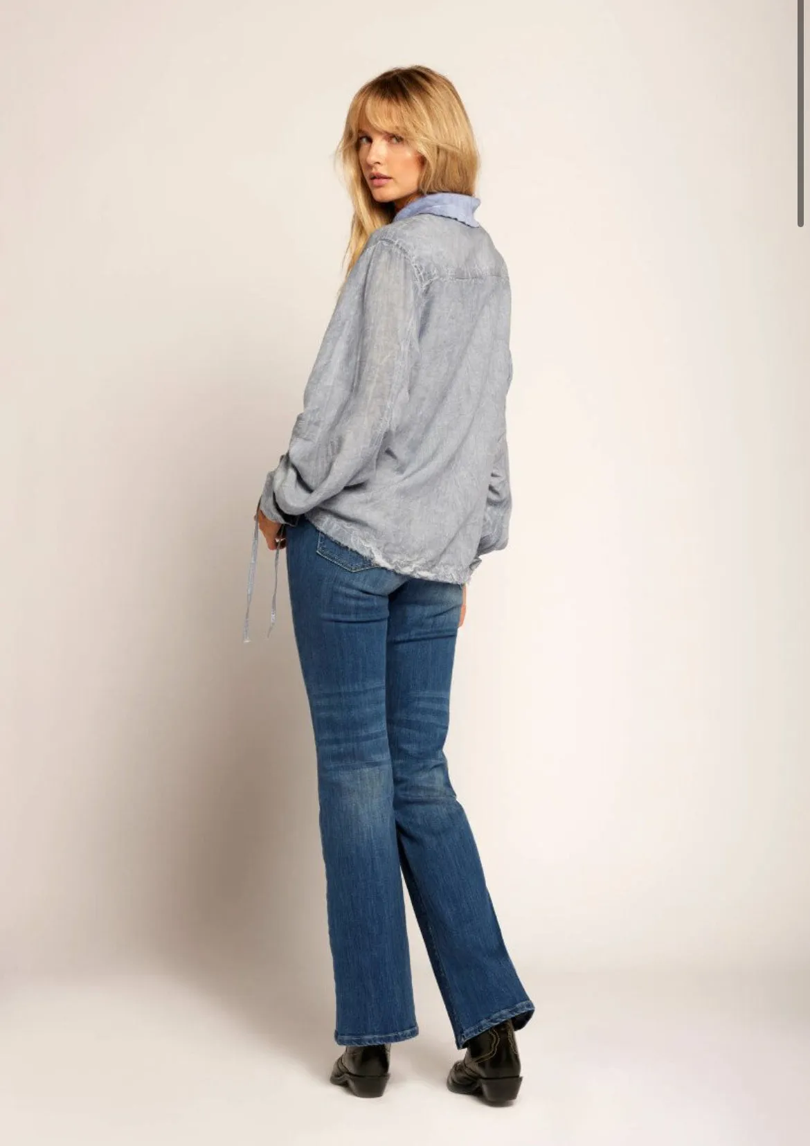 THE BELOVED LONG SLEEVE SHIRT - MAYA BLUE sold by Cave and Post product image thumbnail 2