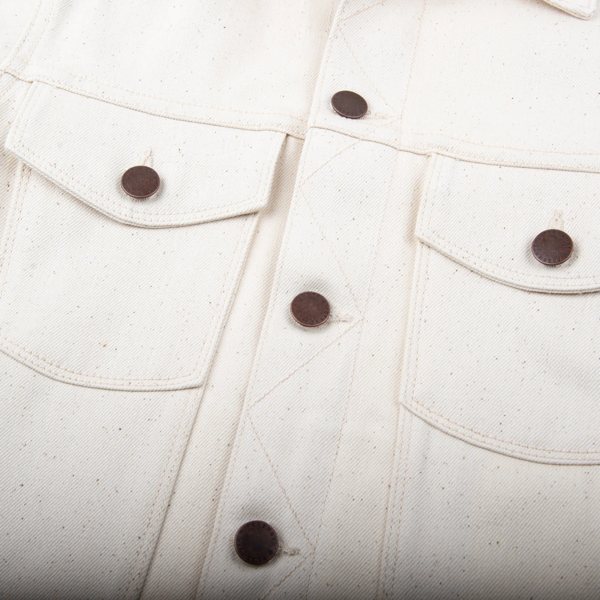 CLASSIC DENIM JACKET 14 OUNCE NATURAL ECRU sold by Cave and Post product image thumbnail 3