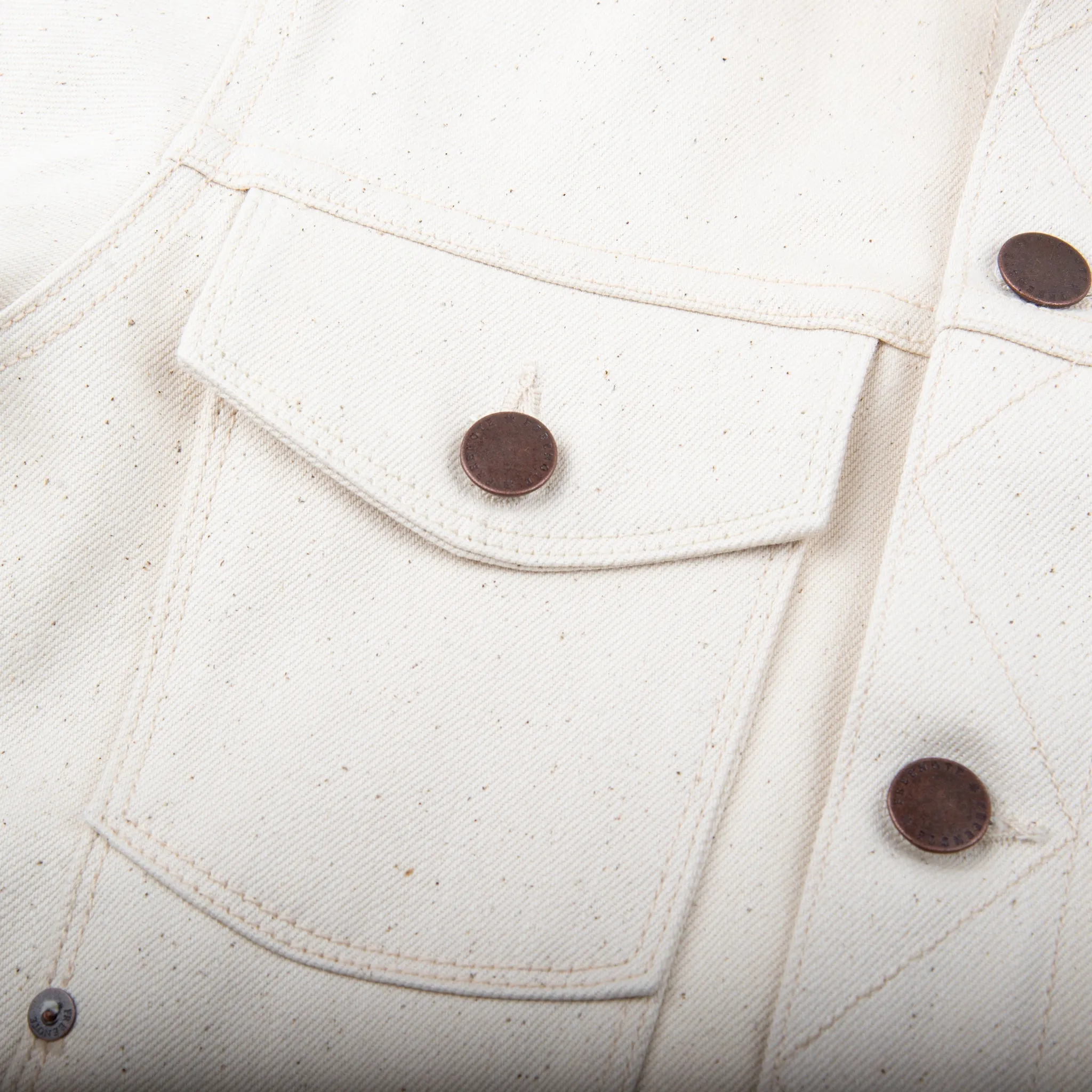 CLASSIC DENIM JACKET 14 OUNCE NATURAL ECRU sold by Cave and Post product image thumbnail 4