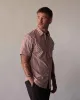 West Major Chambray Slub Red Stripe sold by Cave and Post
