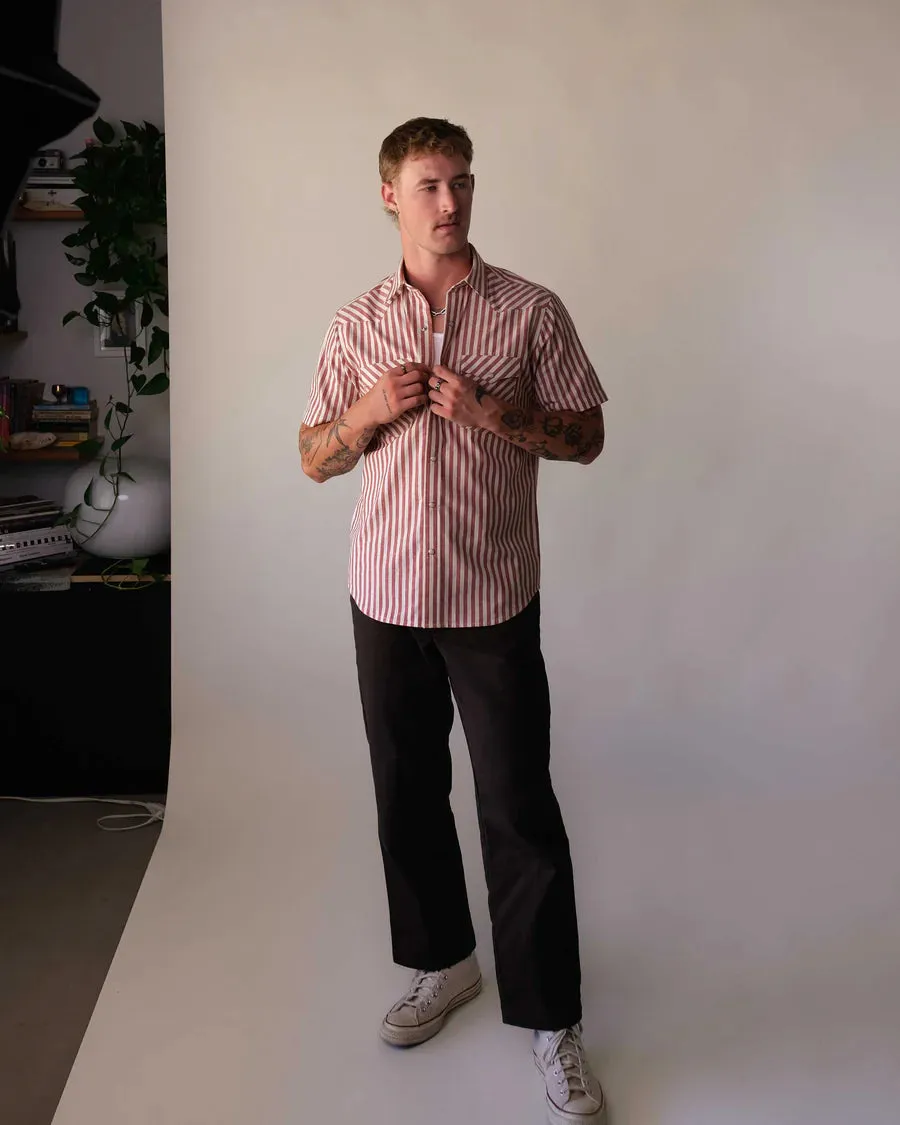 West Major Chambray Slub Red Stripe sold by Cave and Post product image thumbnail 4