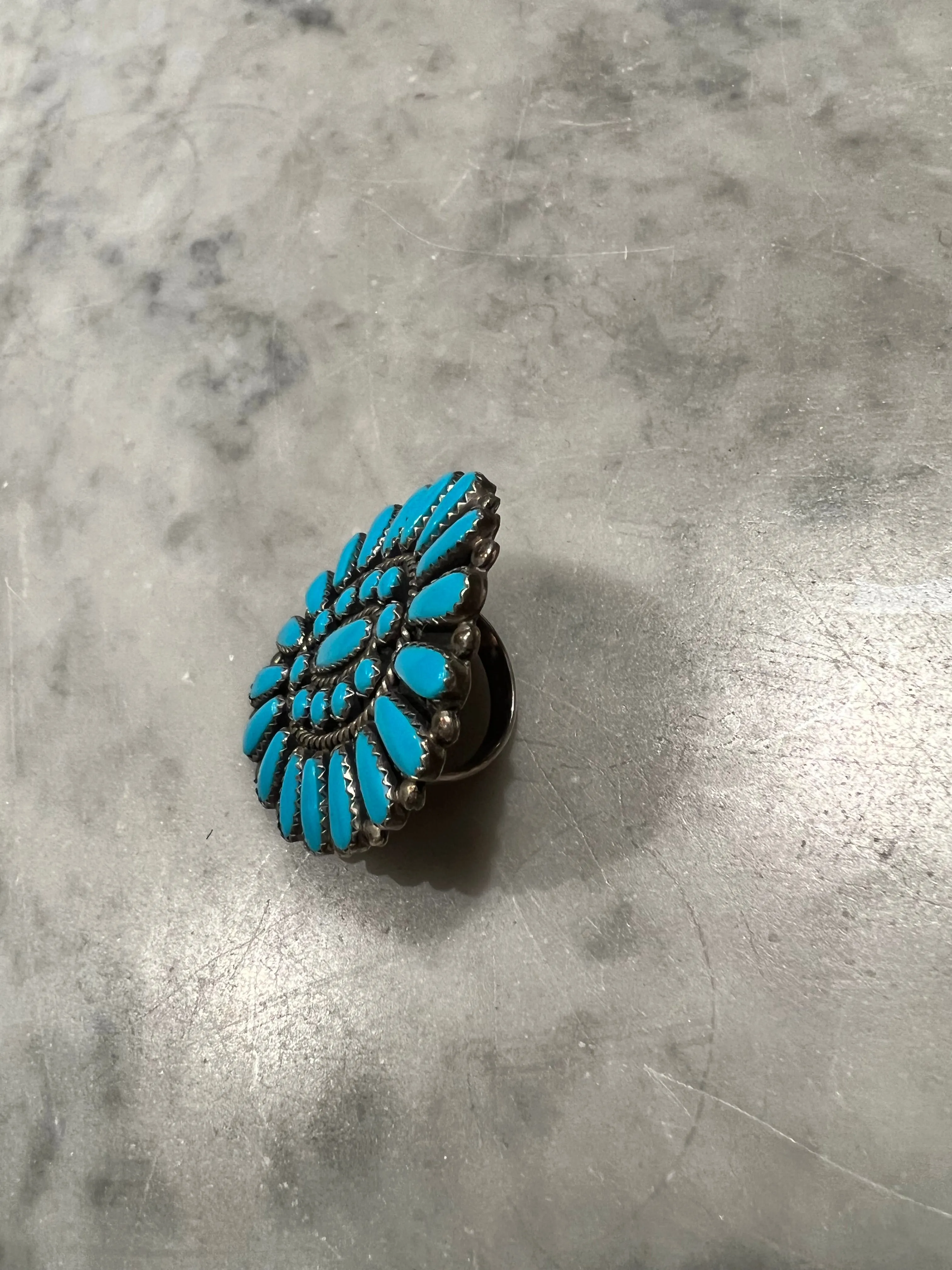 925 Sterling Turquoise Southwest Style Signed "JJP" sold by Cave and Post product image thumbnail 3