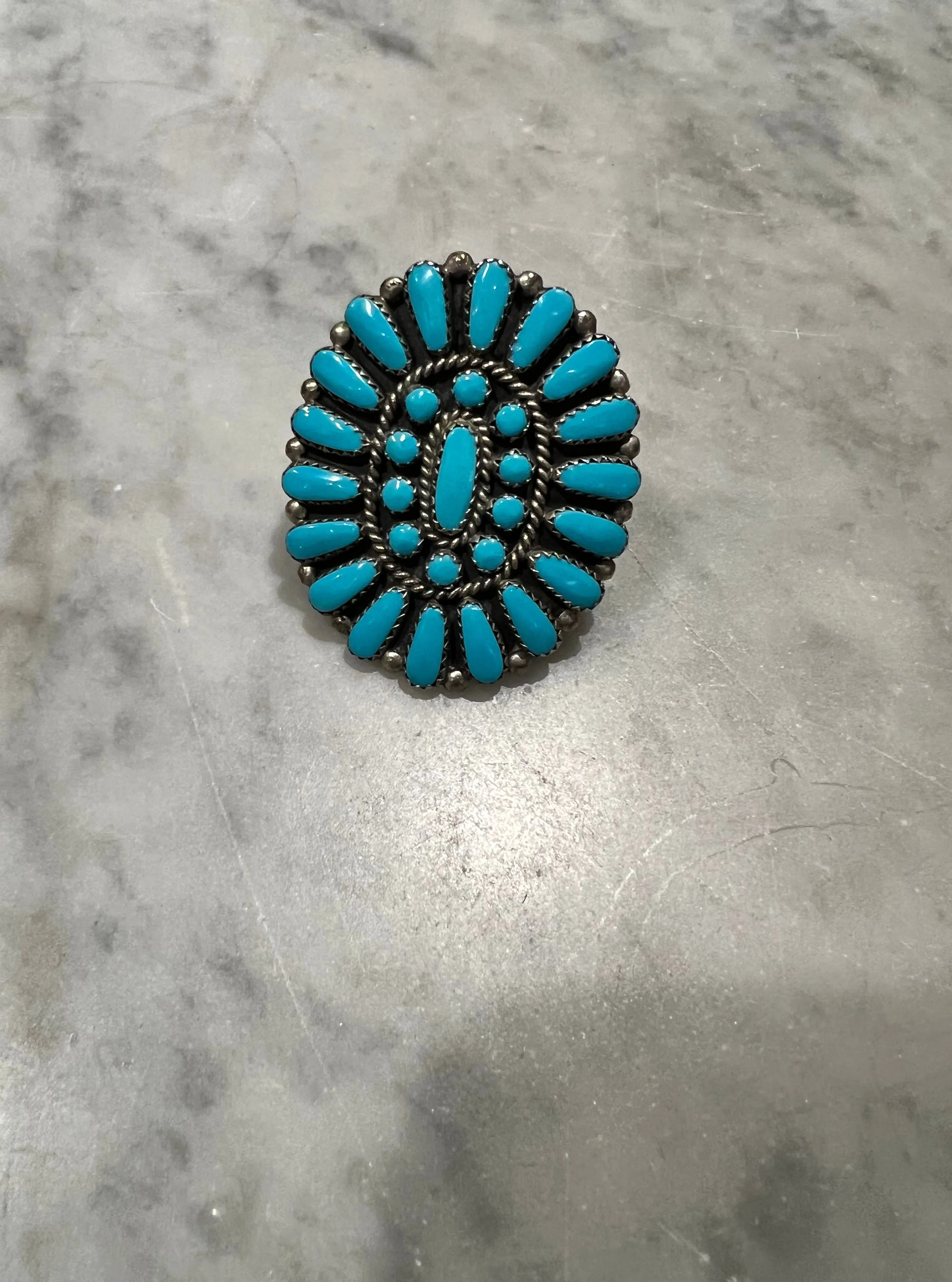 925 Sterling Turquoise Southwest Style Signed "JJP" sold by Cave and Post product image thumbnail 2