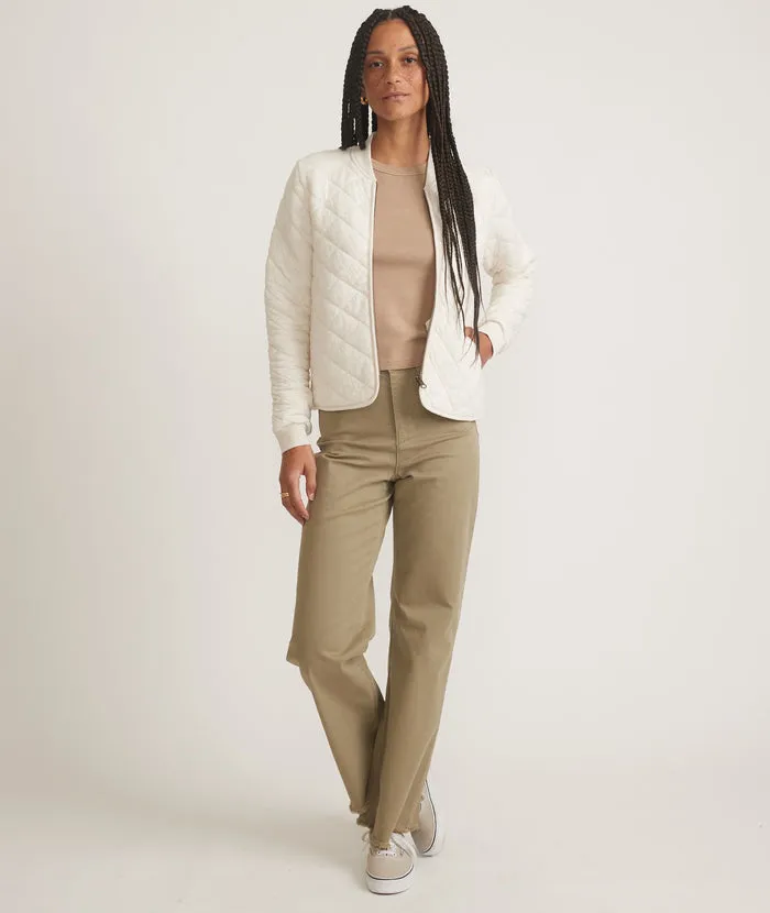 Corbet Quilted Bomber - Heather Grey sold by Cave and Post product image thumbnail 5