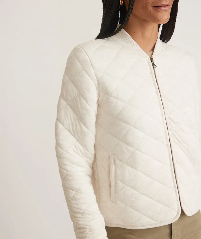 Corbet Quilted Bomber - Heather Grey sold by Cave and Post product image thumbnail 2