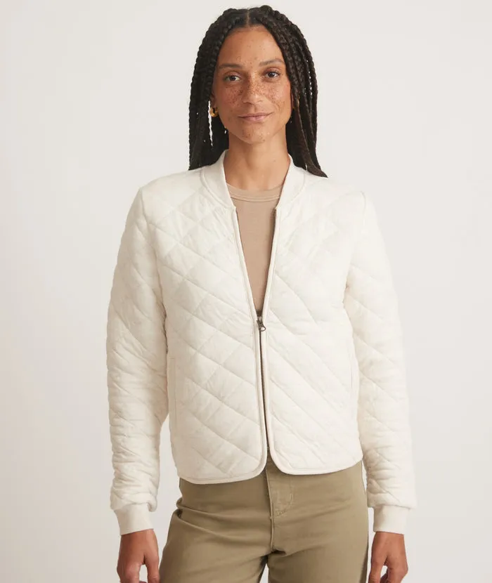 Corbet Quilted Bomber - Heather Grey sold by Cave and Post product image thumbnail 3