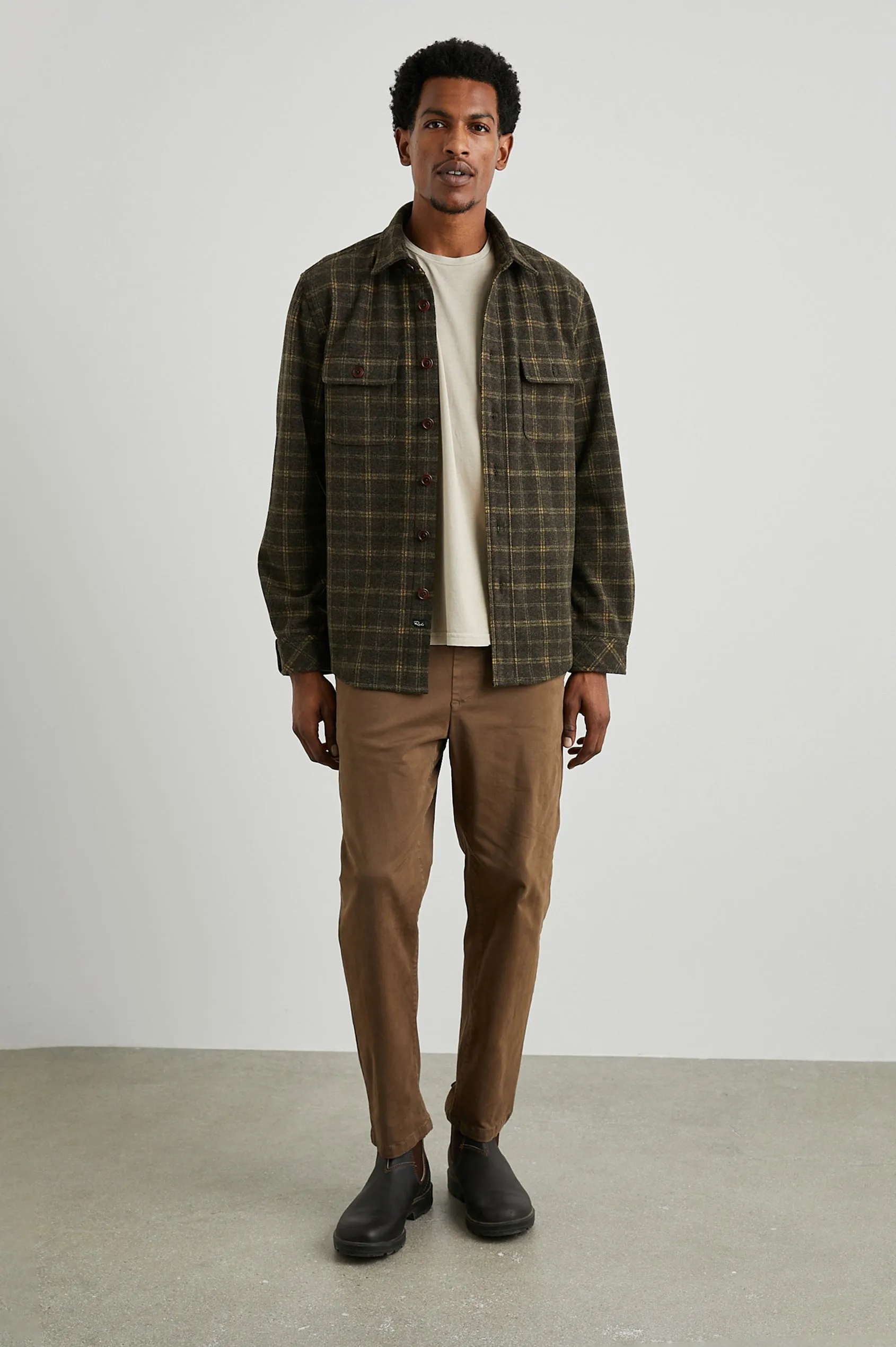 Alder Shirt Jacket - Saffron Earth sold by Cave and Post product image thumbnail 2