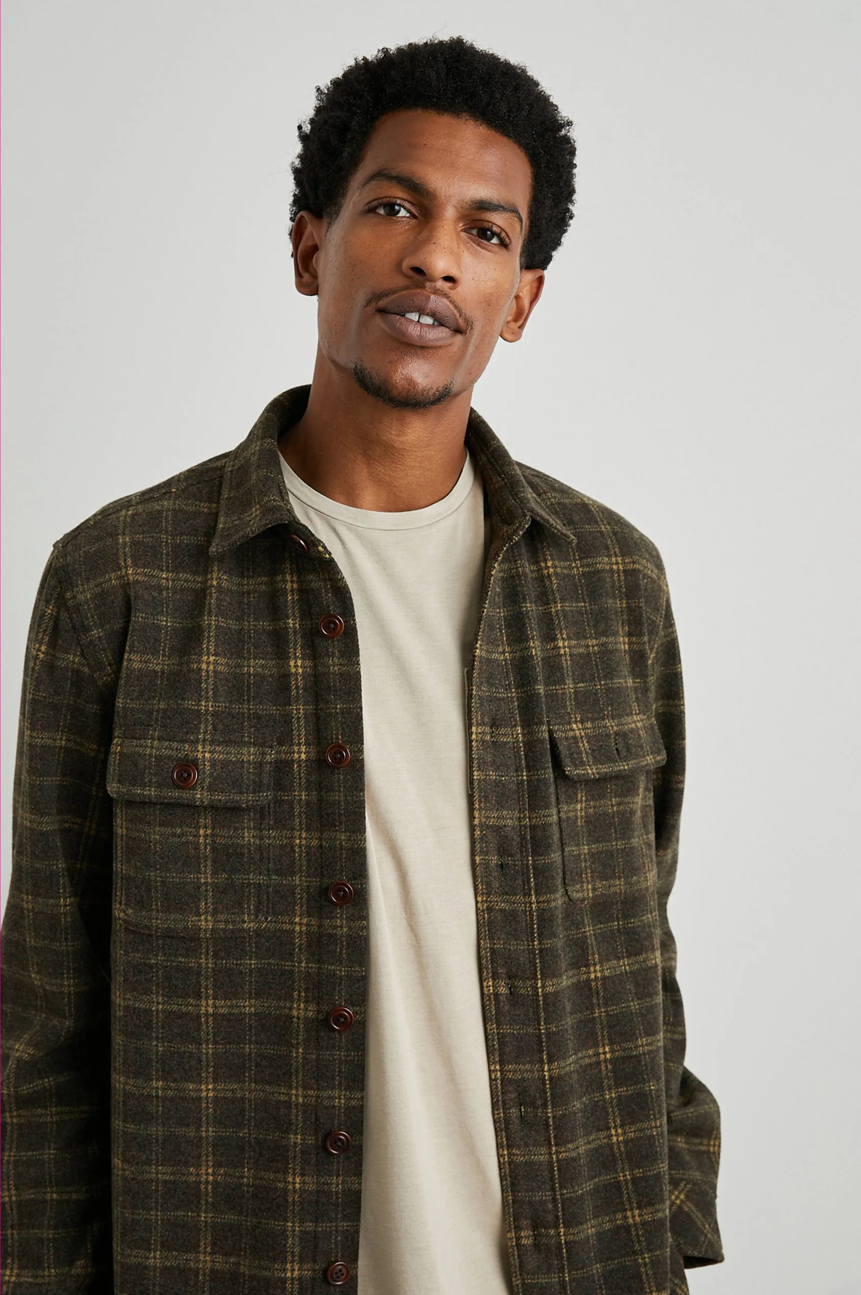 Alder Shirt Jacket - Saffron Earth sold by Cave and Post product image thumbnail 3