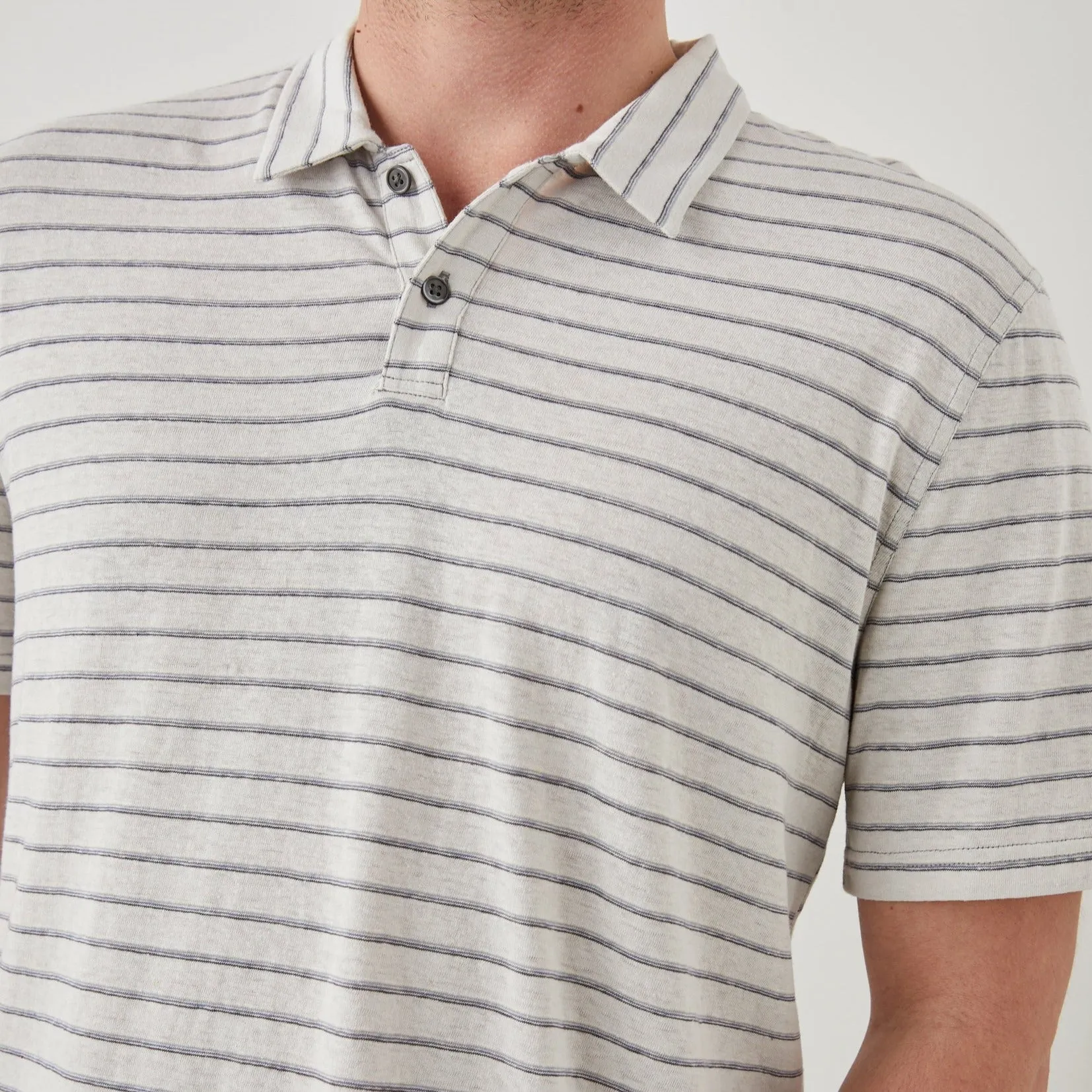 Napoli Polo Shirt - Rhine Rivers Stripe sold by Cave and Post product image thumbnail 2