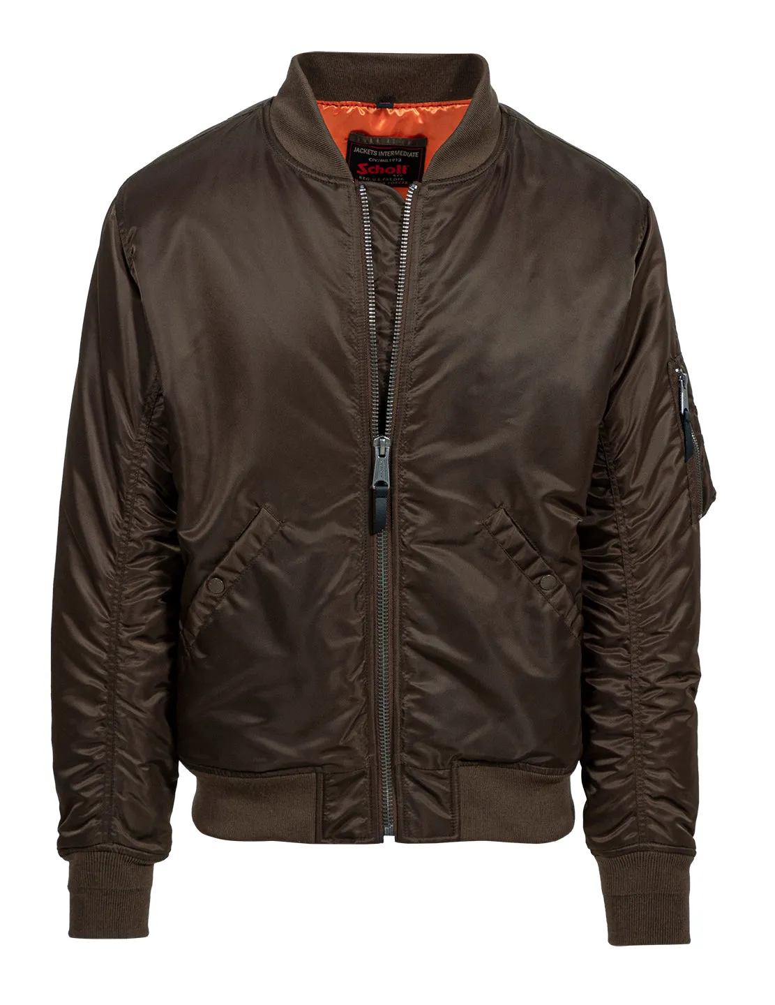 Men's Nylon Flight Jacket - Brown sold by Cave and Post
