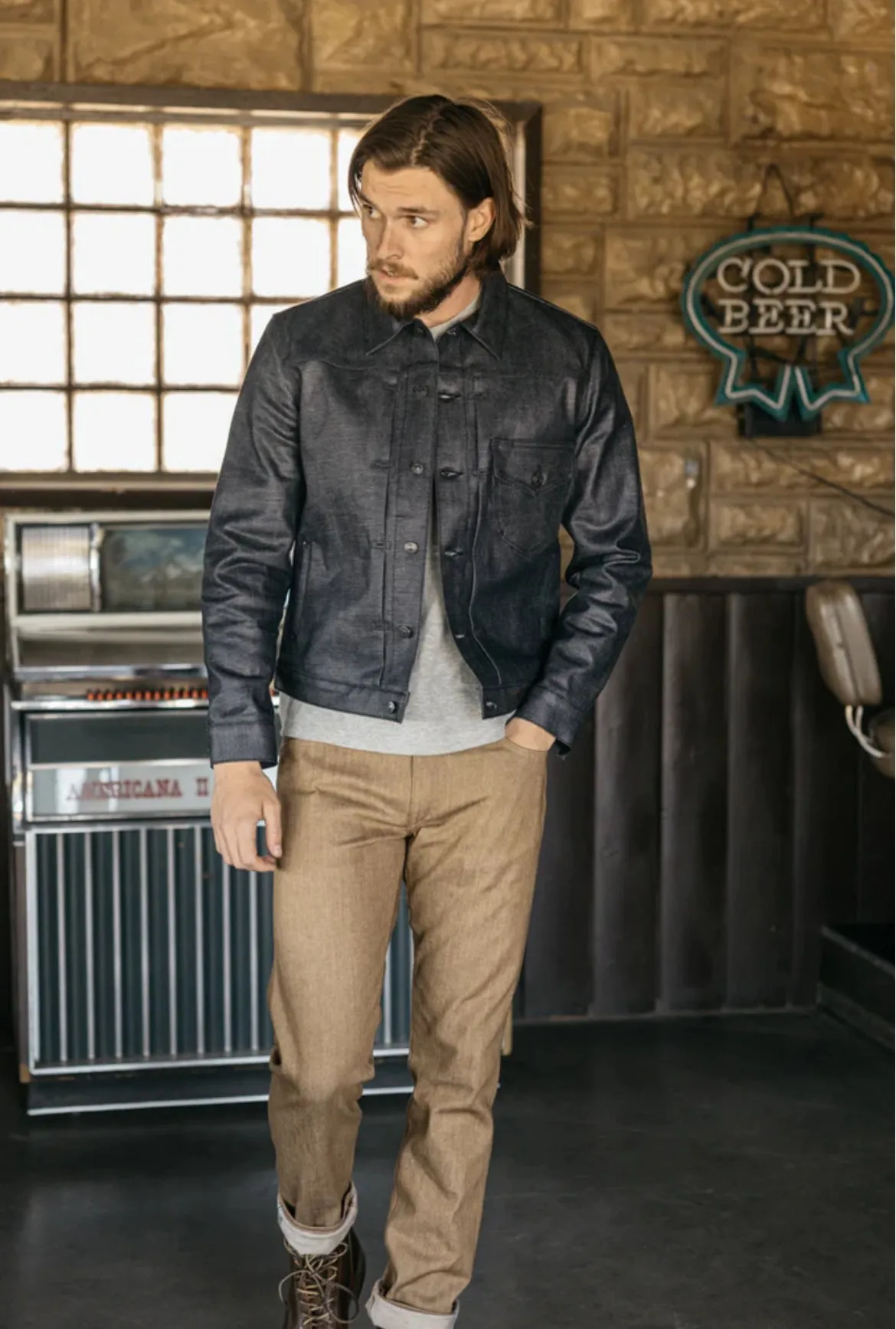 The Pen Slim - Copper Raw 10.5oz Selvedge sold by Cave and Post product image thumbnail 2