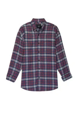 FELIX SHIRT - NAVY/RED/CREAM sold by Cave and Post product image thumbnail 4