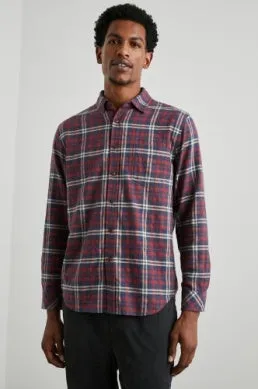 FELIX SHIRT - NAVY/RED/CREAM sold by Cave and Post