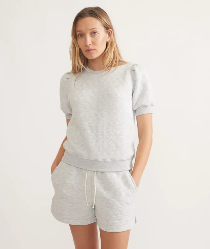 Corbet Quilted Short Sleeve Sweatshirt sold by Cave and Post