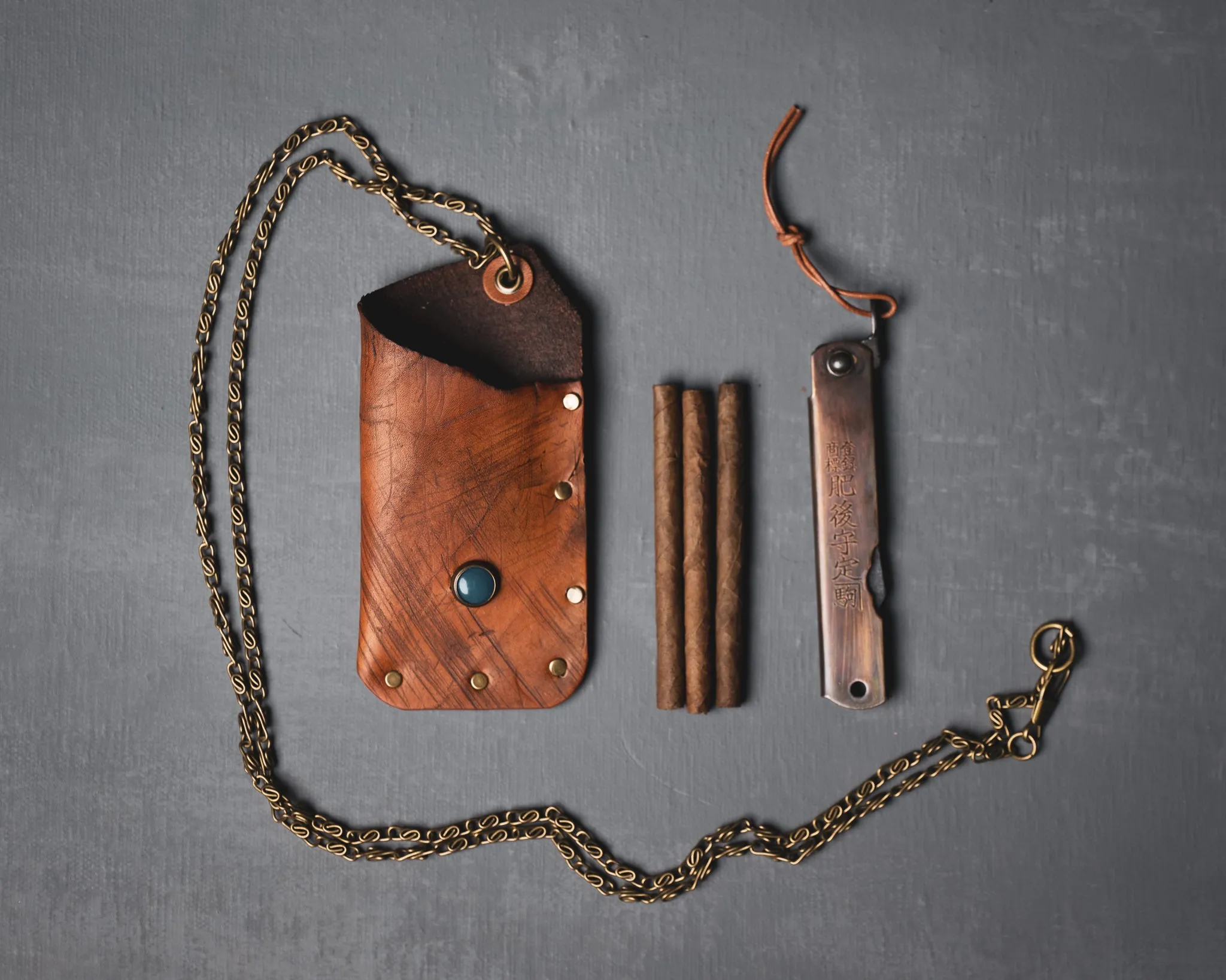 Custom Cave + Post Leather Pouch Necklace sold by Cave and Post product image thumbnail 2