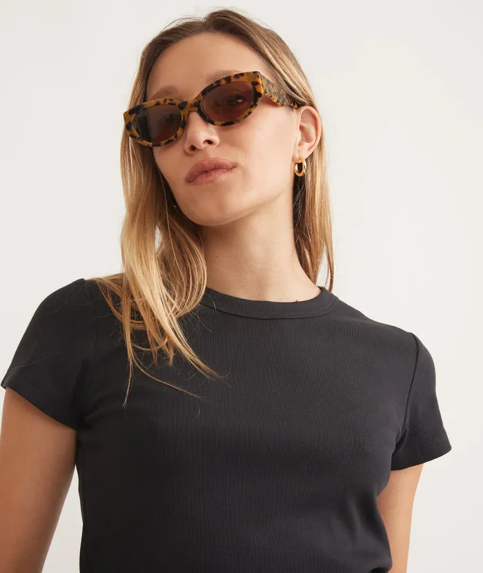 Lexi Rib Sun-In Crew Tee in Black sold by Cave and Post product image thumbnail 5