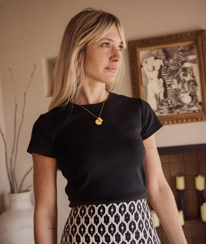 Lexi Rib Sun-In Crew Tee in Black sold by Cave and Post product image thumbnail 4