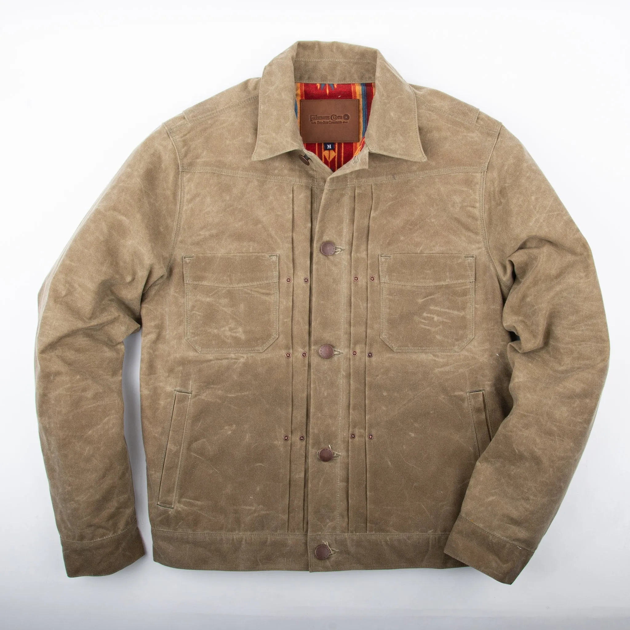 Riders Jacket Waxed Canvas Tobacco sold by Cave and Post