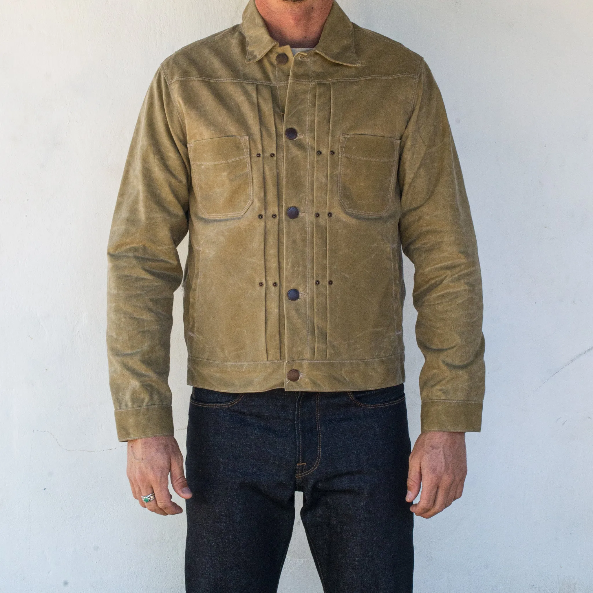 Riders Jacket Waxed Canvas Tobacco sold by Cave and Post product image thumbnail 2