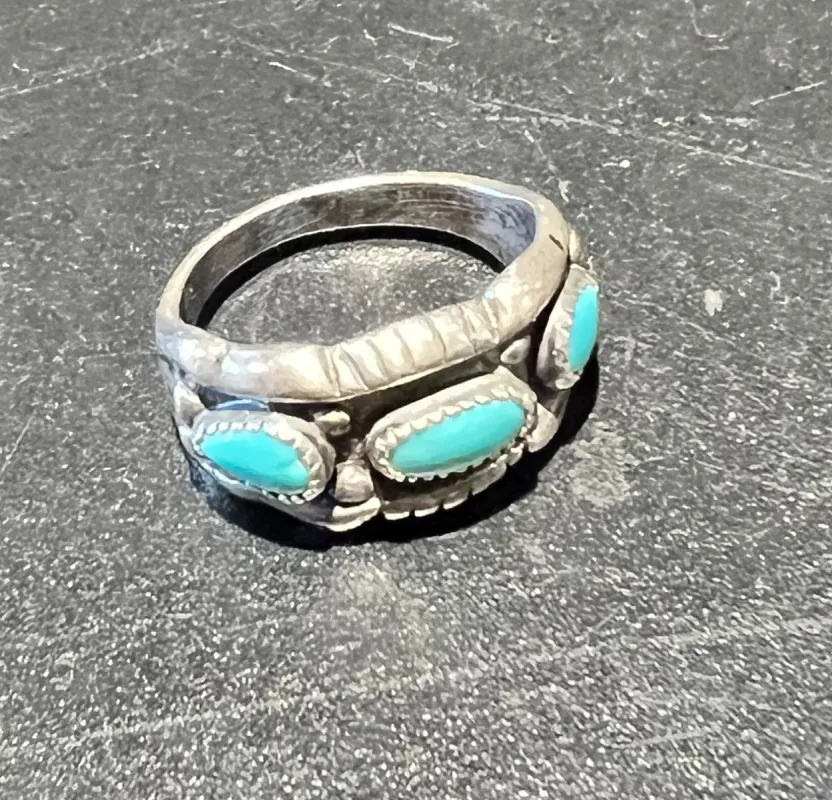 Vintage Sterling and Turquoise Ring sold by Cave and Post