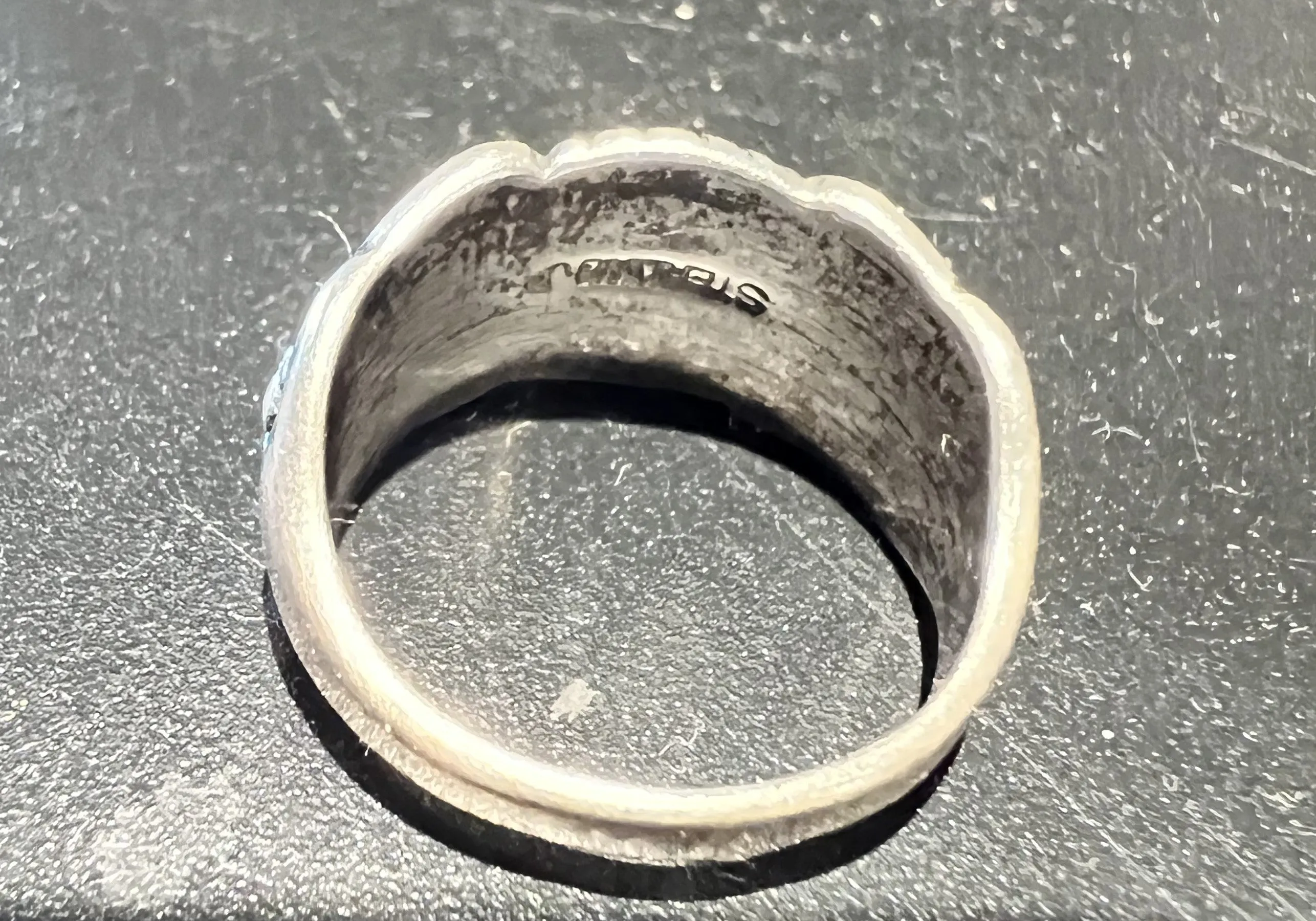 Vintage Sterling and Turquoise Ring sold by Cave and Post product image thumbnail 3