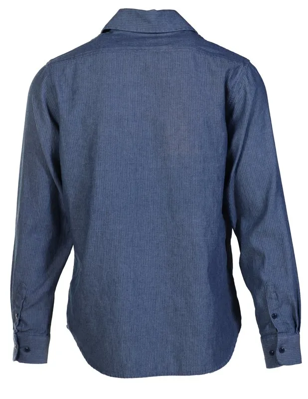 Schott NYC Cotton Shirts in Indigo - Herringbone sold by Cave and Post product image thumbnail 2