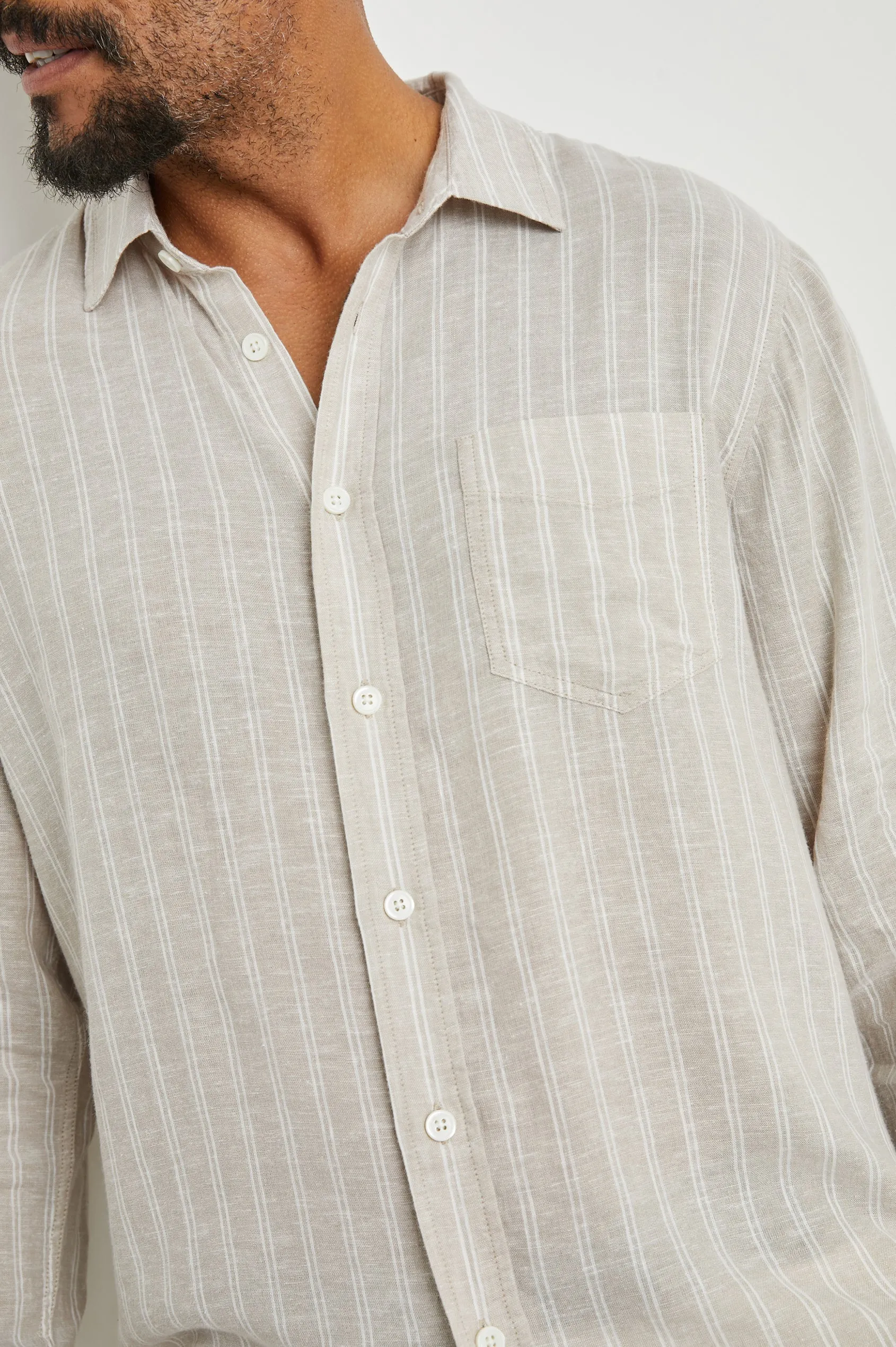 Connor - Ghurka White Pinstripe sold by Cave and Post product image thumbnail 2