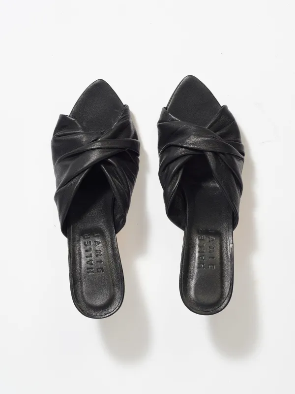 The Knot Heel in Black sold by Jamie Haller