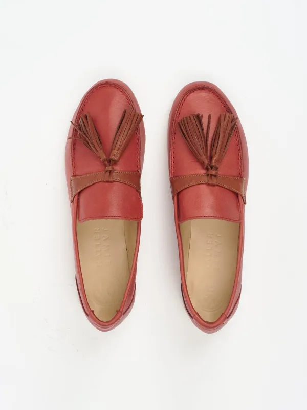 Jamie Haller x PW Tassel Loafer in Blood/Marrone sold by Jamie Haller