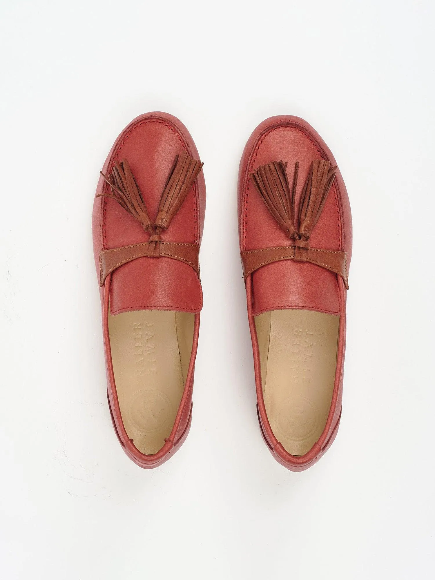 Jamie Haller x PW Tassel Loafer in Blood/Marrone sold by Jamie Haller