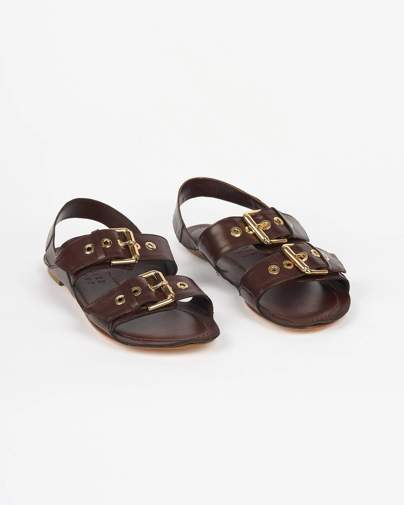 The Double Buckle Sandal in Castagno sold by Jamie Haller product image thumbnail 3