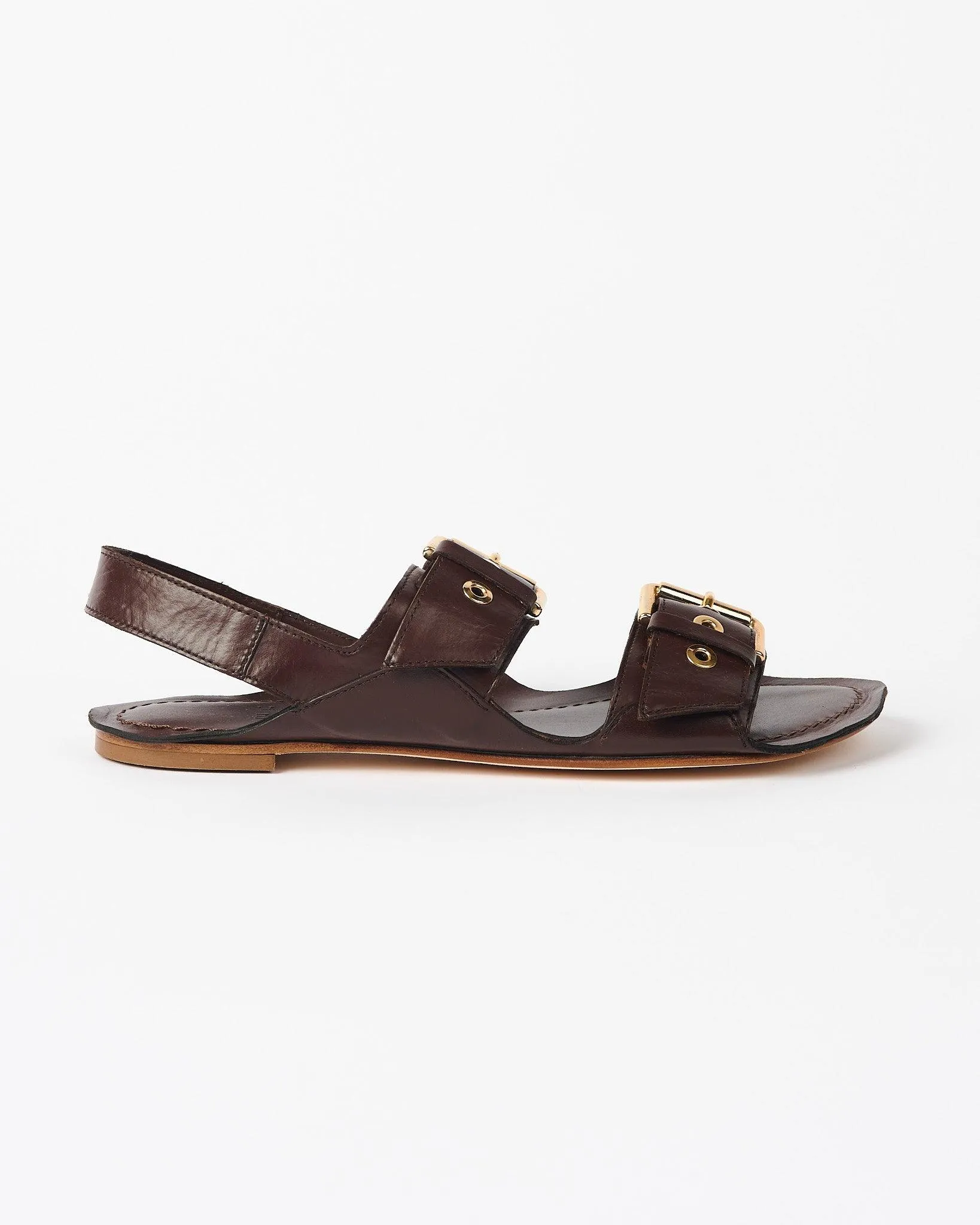 The Double Buckle Sandal in Castagno sold by Jamie Haller product image thumbnail 2