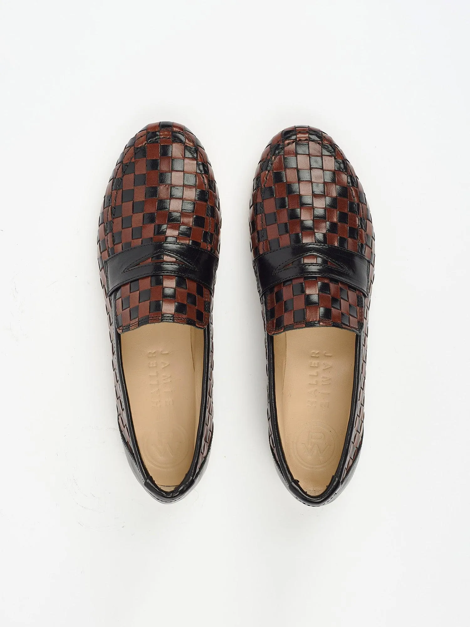 Jamie Haller x PW Woven Loafer in Black & Brown sold by Jamie Haller