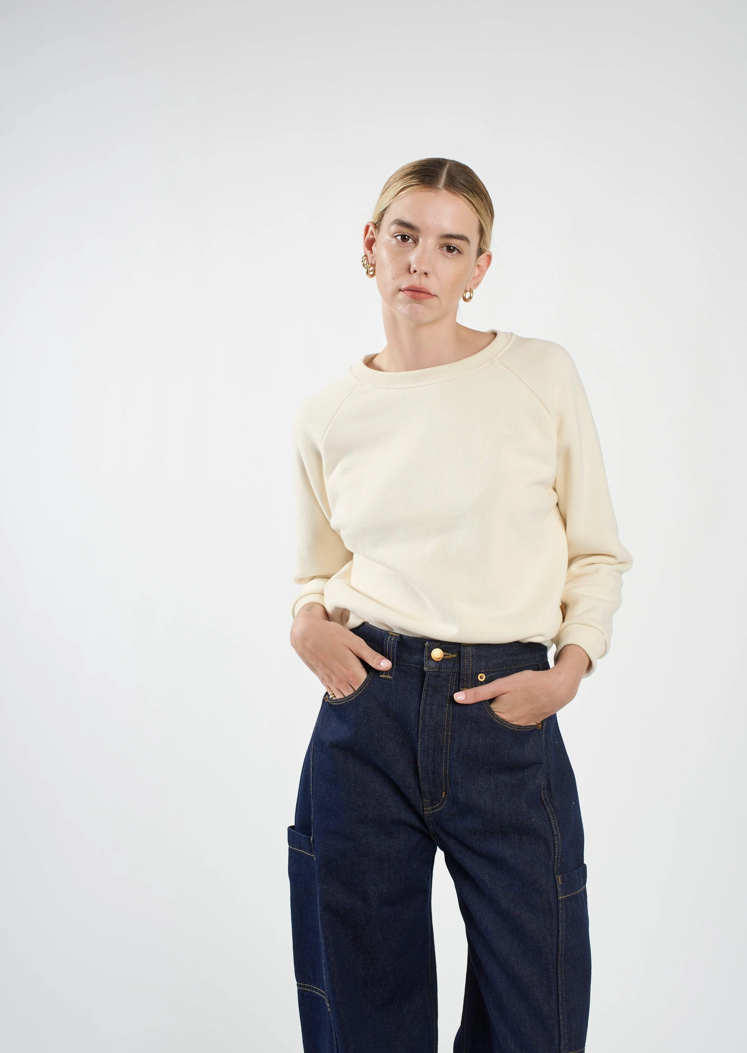The Daily Sweatshirt in Natural White sold by Jamie Haller product image thumbnail 3