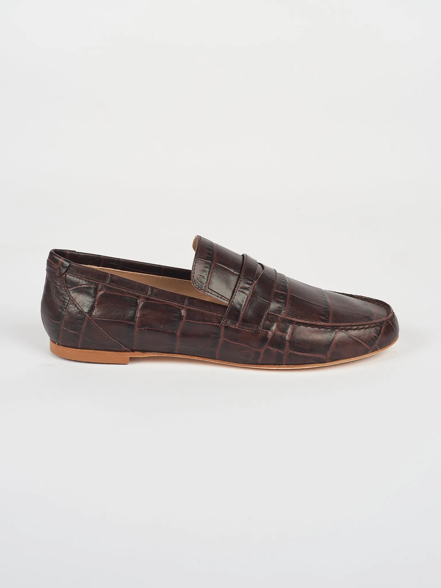 The Penny Loafer in Espresso Croc sold by Jamie Haller product image thumbnail 5