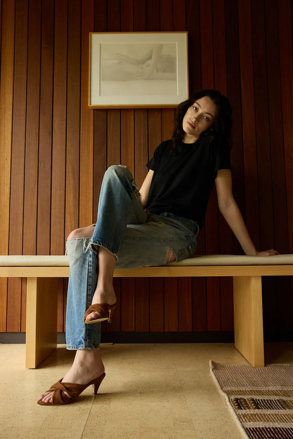 The Knot Heel in Chocolate Suede sold by Jamie Haller product image thumbnail 3