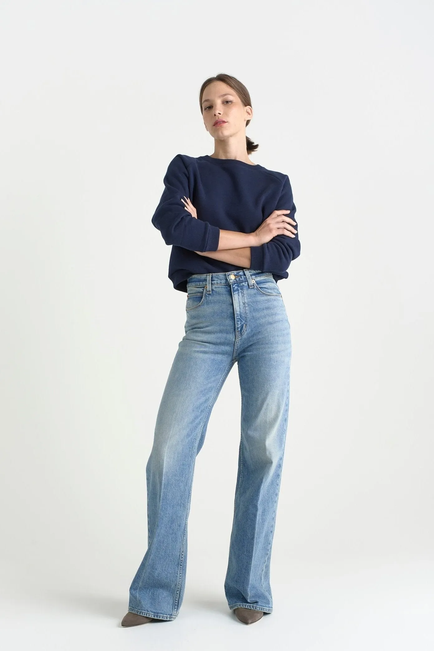 The Crease Jean in Worn Indigo sold by Jamie Haller product image thumbnail 3