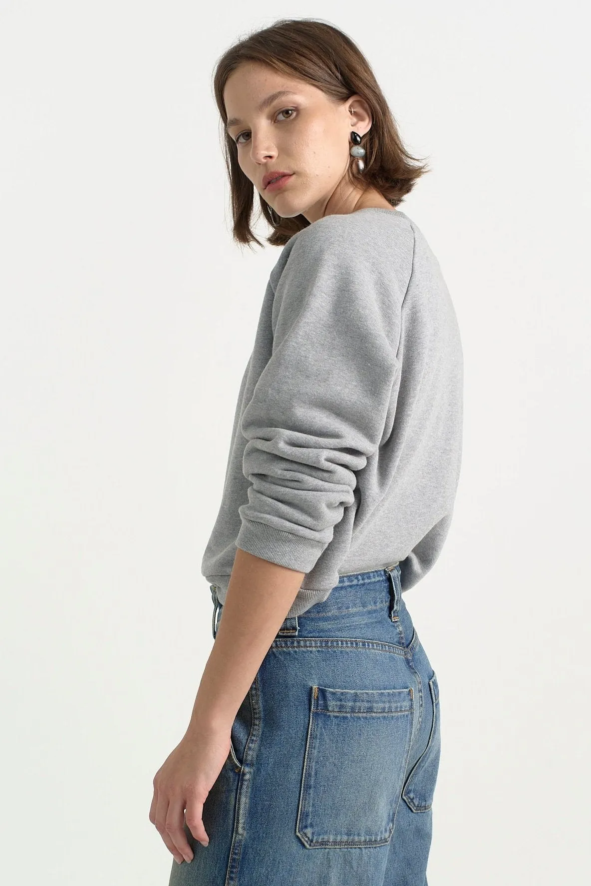The Daily Sweatshirt in Heather Grey sold by Jamie Haller product image thumbnail 4