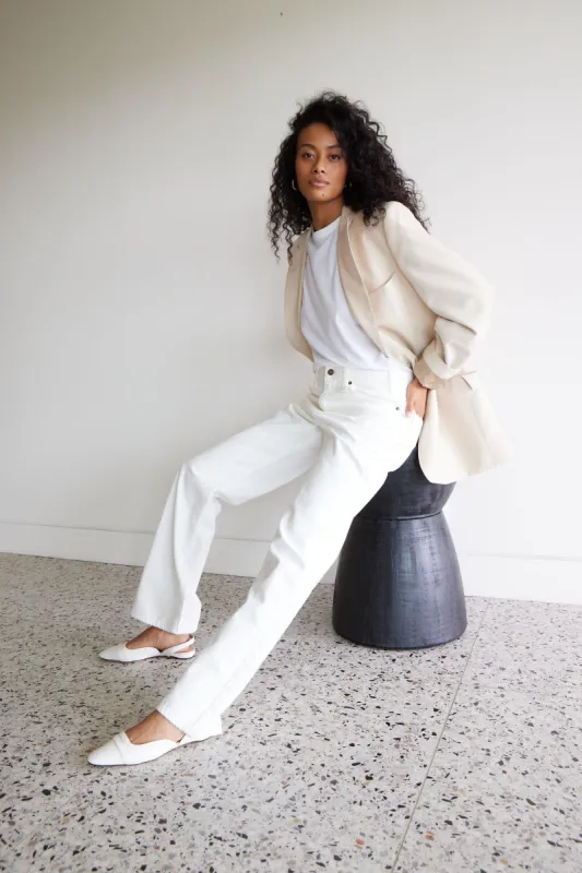 The Slingback in White made by Jamie Haller